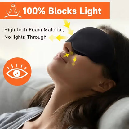 Sleep Eye Mask Weighted for Side Sleeper Men Women 3D Contoured Sleeping Mask No Eye Pressure 100% Blockout Soft Comfortable Eye