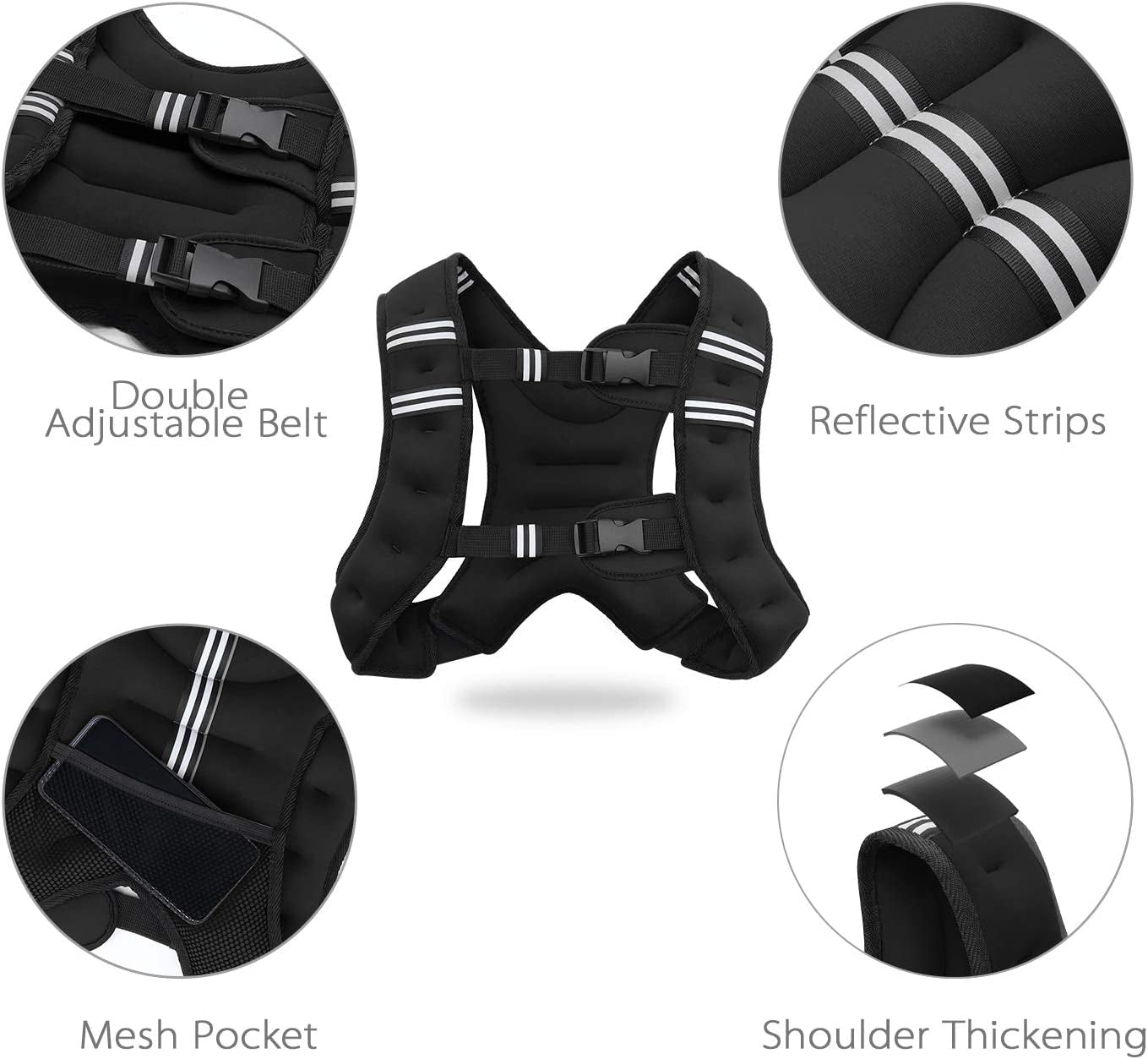 Weighted Vest for Men & Women, 11Lbs/18Lbs Rucking Vest