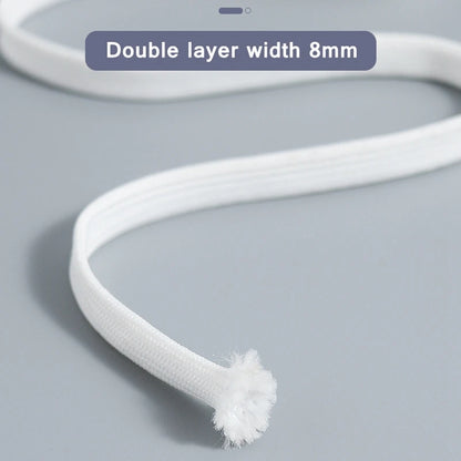 1Pair Flat Double Layer Classic Black White Shoe Laces Fashion Solid Sports Shoelace Casual Unisex Shoe Strings Shoe Accessories