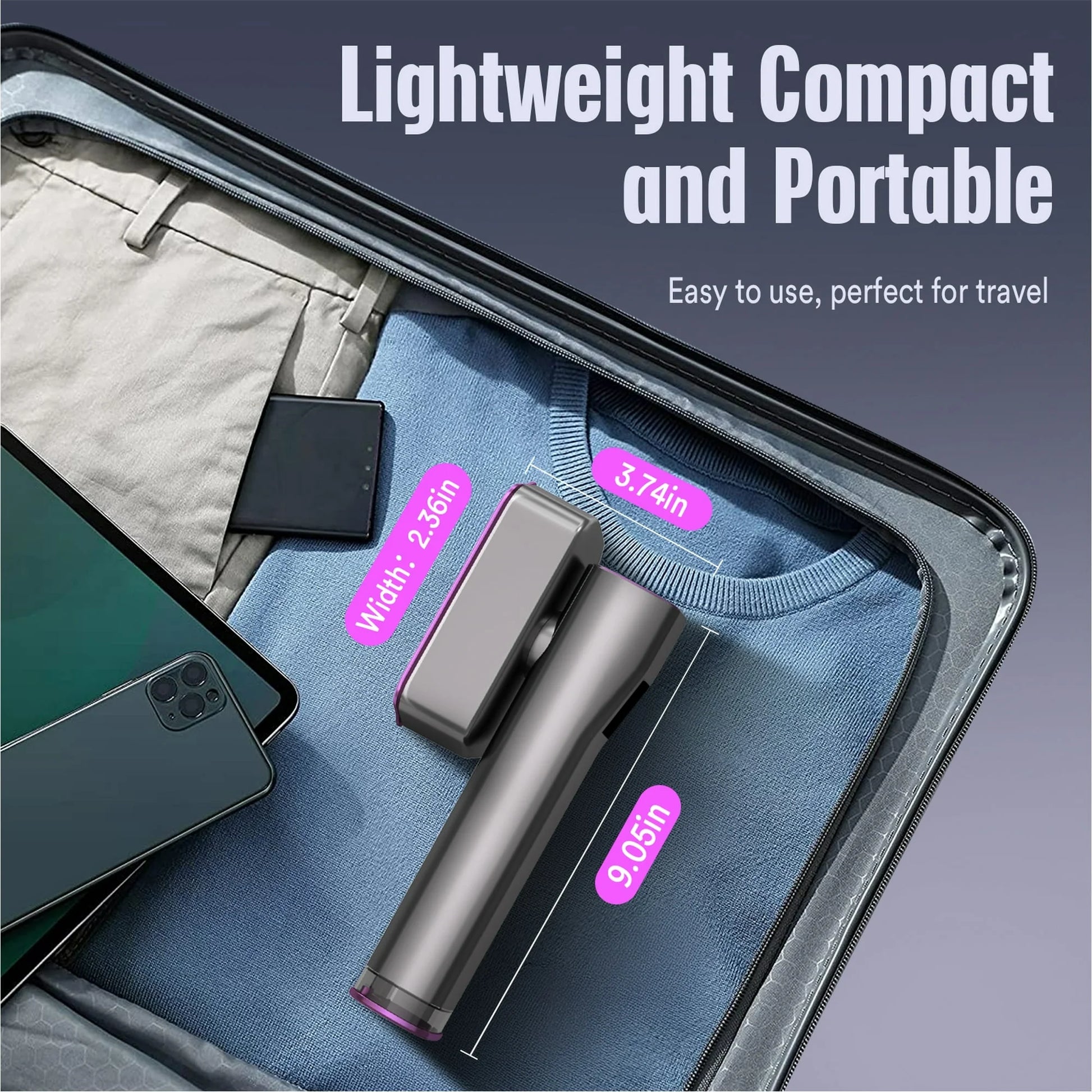 Steamer for Clothes,  Portable Travel Steamer & Iron 2 in 1, 3 Adjustable Steam Levels