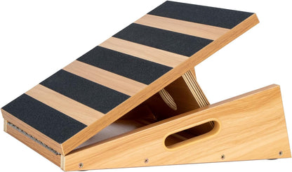 Wooden Slant Board, 5 Adjustable Angles, 500 Lb, Side Handle