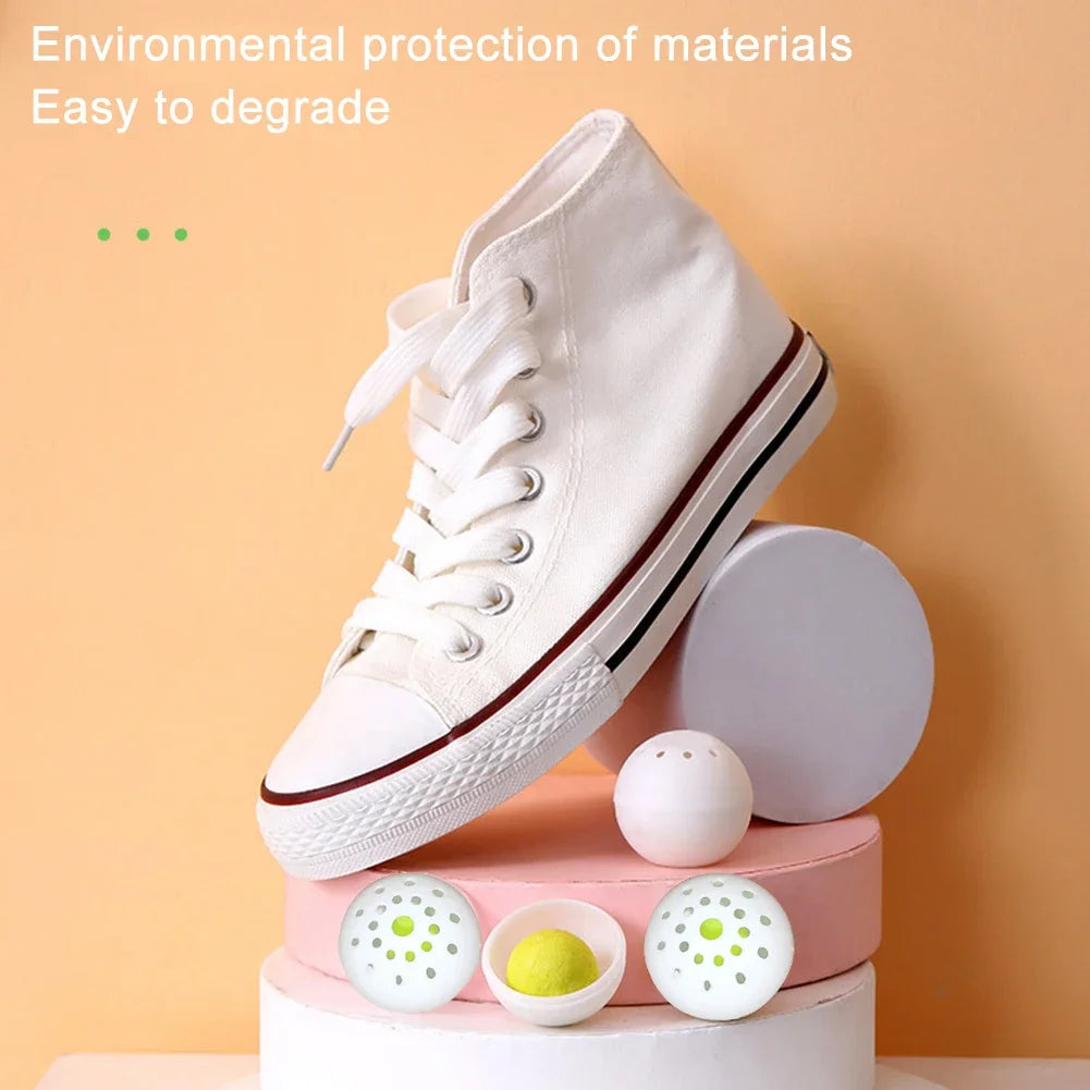6Pcs Deodorizer Balls Sneaker Perfume Balls for Shoe Gym Bag Locker and Cars Deodorizer Neutralizing Odor Shoe Freshener Ball