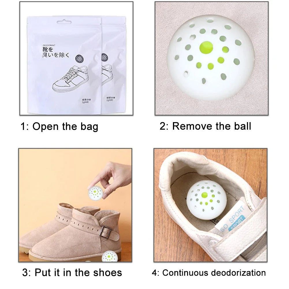 6Pcs Deodorizer Balls Sneaker Perfume Balls for Shoe Gym Bag Locker and Cars Deodorizer Neutralizing Odor Shoe Freshener Ball