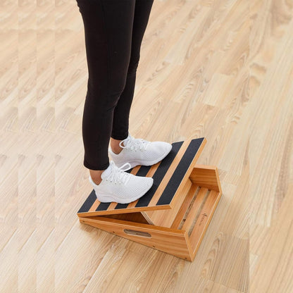 Wooden Slant Board, 5 Adjustable Angles, 500 Lb, Side Handle