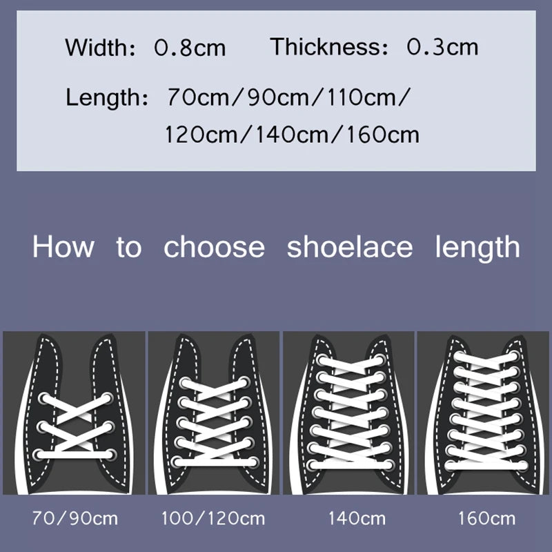 1Pair Flat Double Layer Classic Black White Shoe Laces Fashion Solid Sports Shoelace Casual Unisex Shoe Strings Shoe Accessories