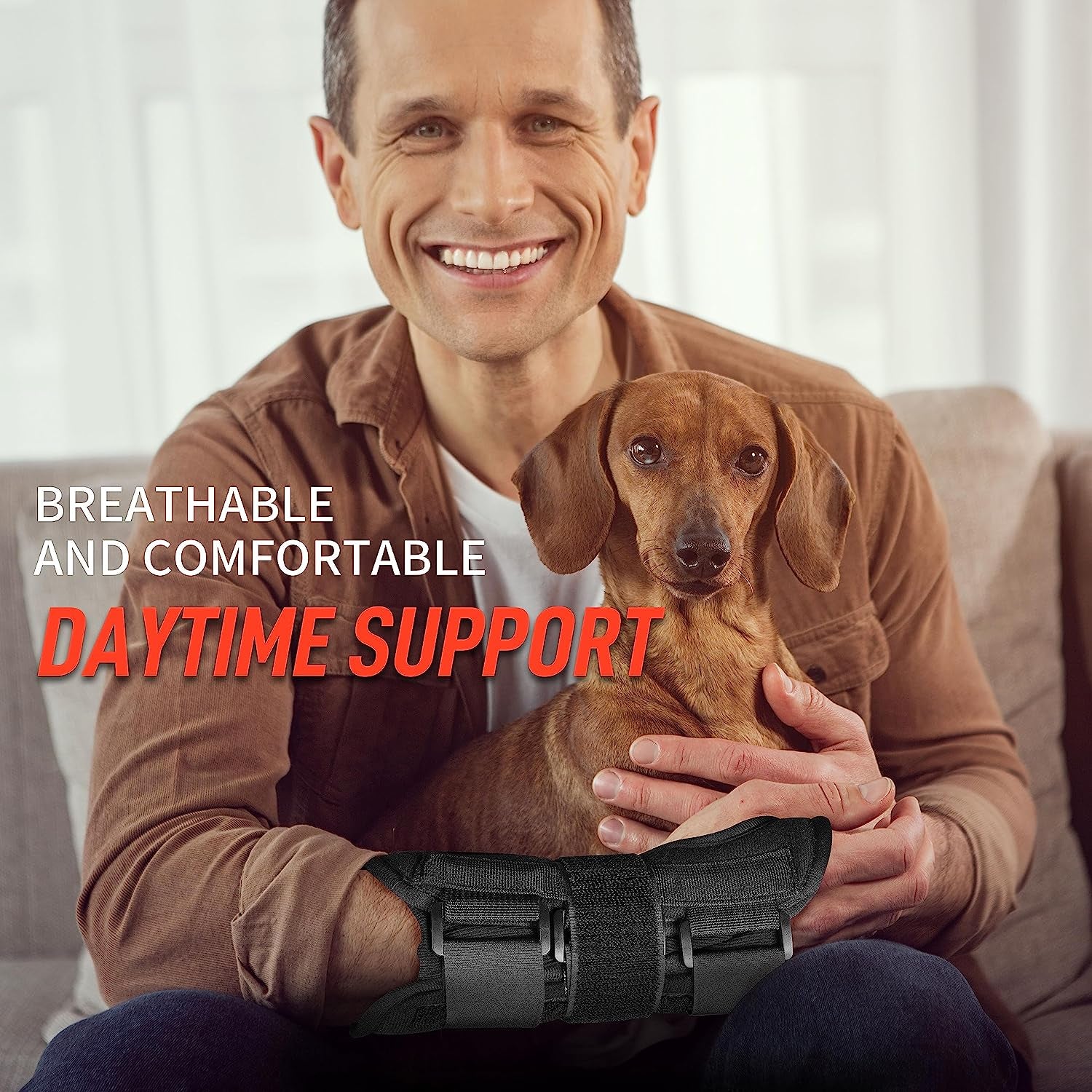 Carpal Tunnel Wrist Brace Night Support, Adjustable Right Hand Brace