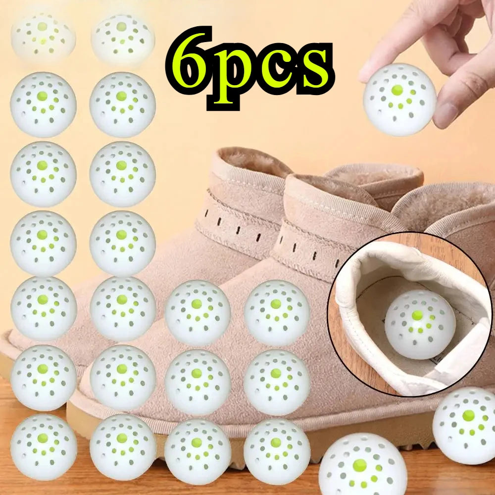 6Pcs Deodorizer Balls Sneaker Perfume Balls for Shoe Gym Bag Locker and Cars Deodorizer Neutralizing Odor Shoe Freshener Ball