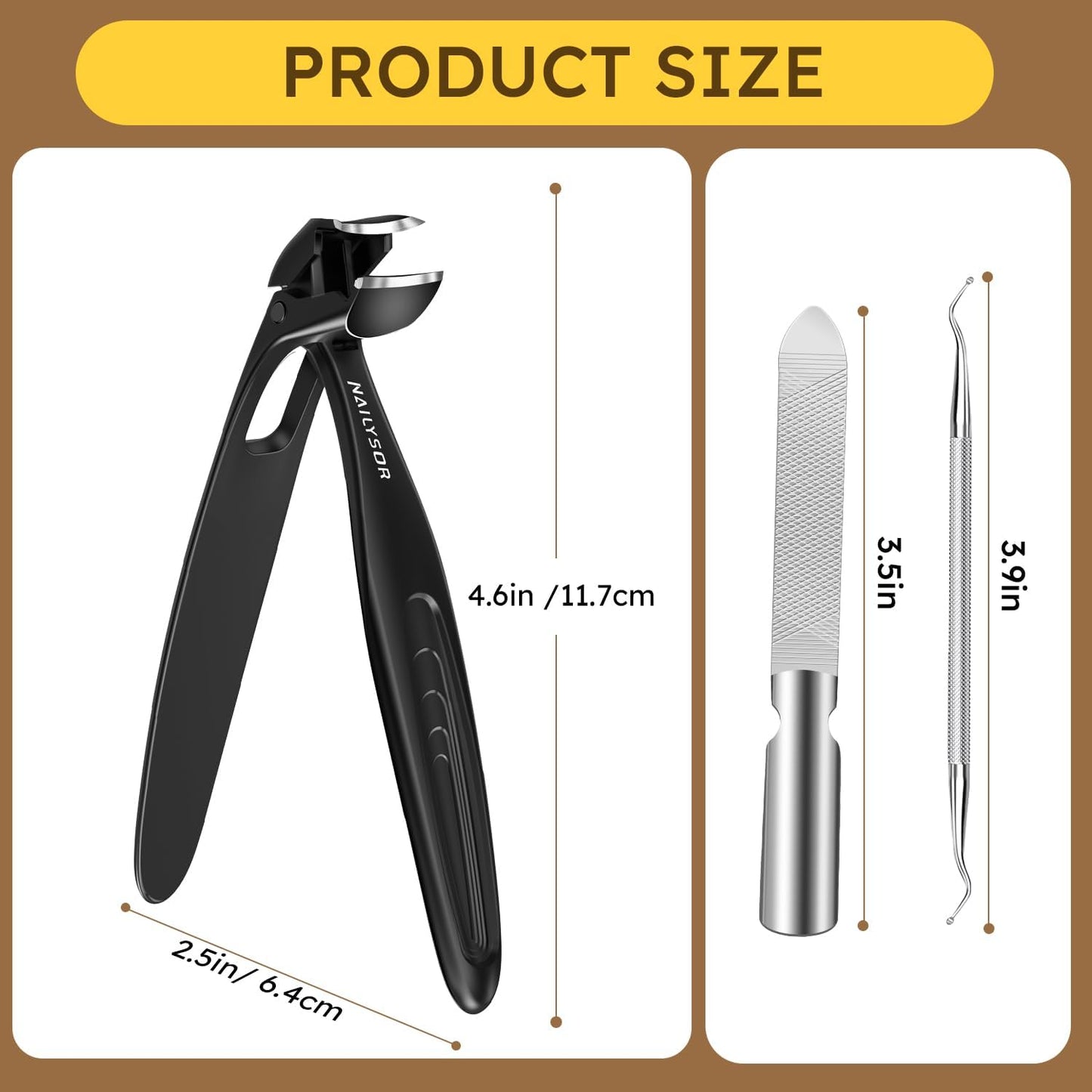 Nail Clippers for Seniors, Long Handled Toenail Clippers for Thick Toenails